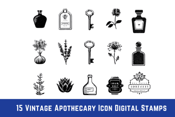 Download Vintage Digital Stamp Icons PNG Clipart - Vintage Collection
