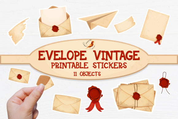 Download Envelope Vintage Printable Stickers - Vintage Collection