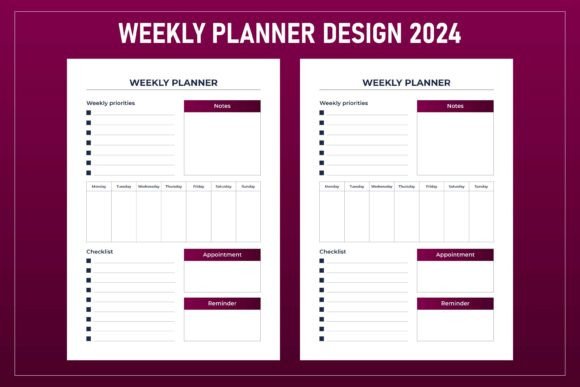 Download Weekly Planner Design 2024 - Planner design Collection