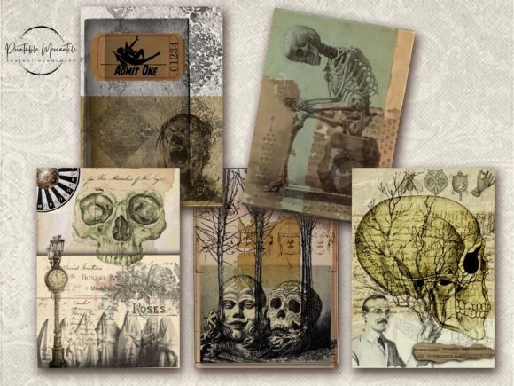 Download Vintage Halloween Junk Journal Paper ATC - Vintage Collection