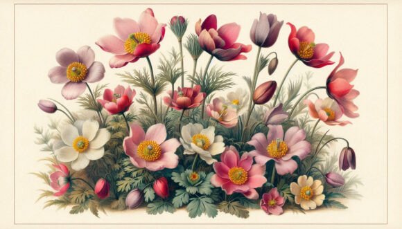 Download Vintage Botanical Print of Rare Spring G - Vintage Collection
