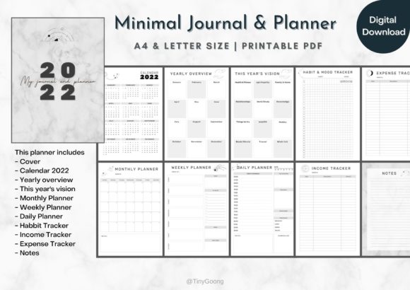Download Minimal Journal &amp; Planner - Minimal journal Collection