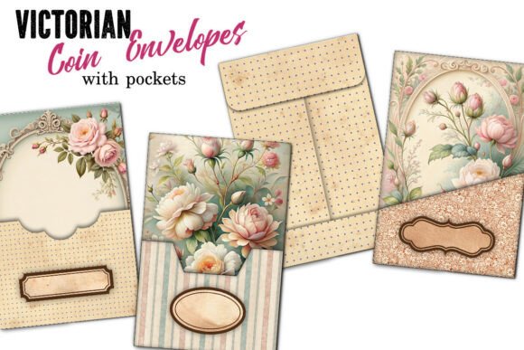 Download Vintage Floral Coin Envelopes &amp; Pockets - Vintage Collection