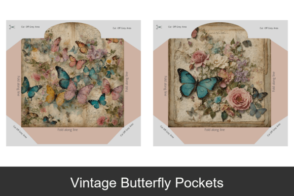 Download Vintage Butterfly Pockets - Vintage Collection